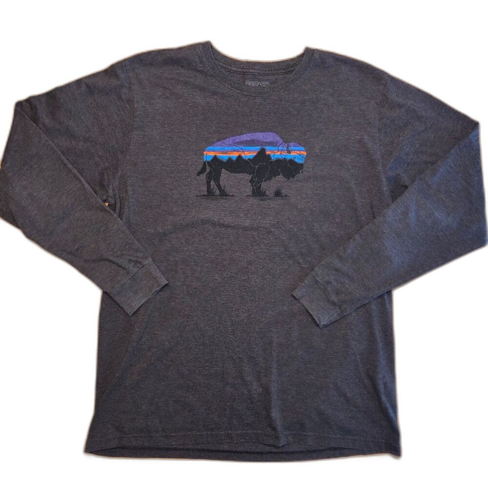 Patagonia Shirt Mens Fitz Roy Bison Responsibili-Tee Graphic Tee